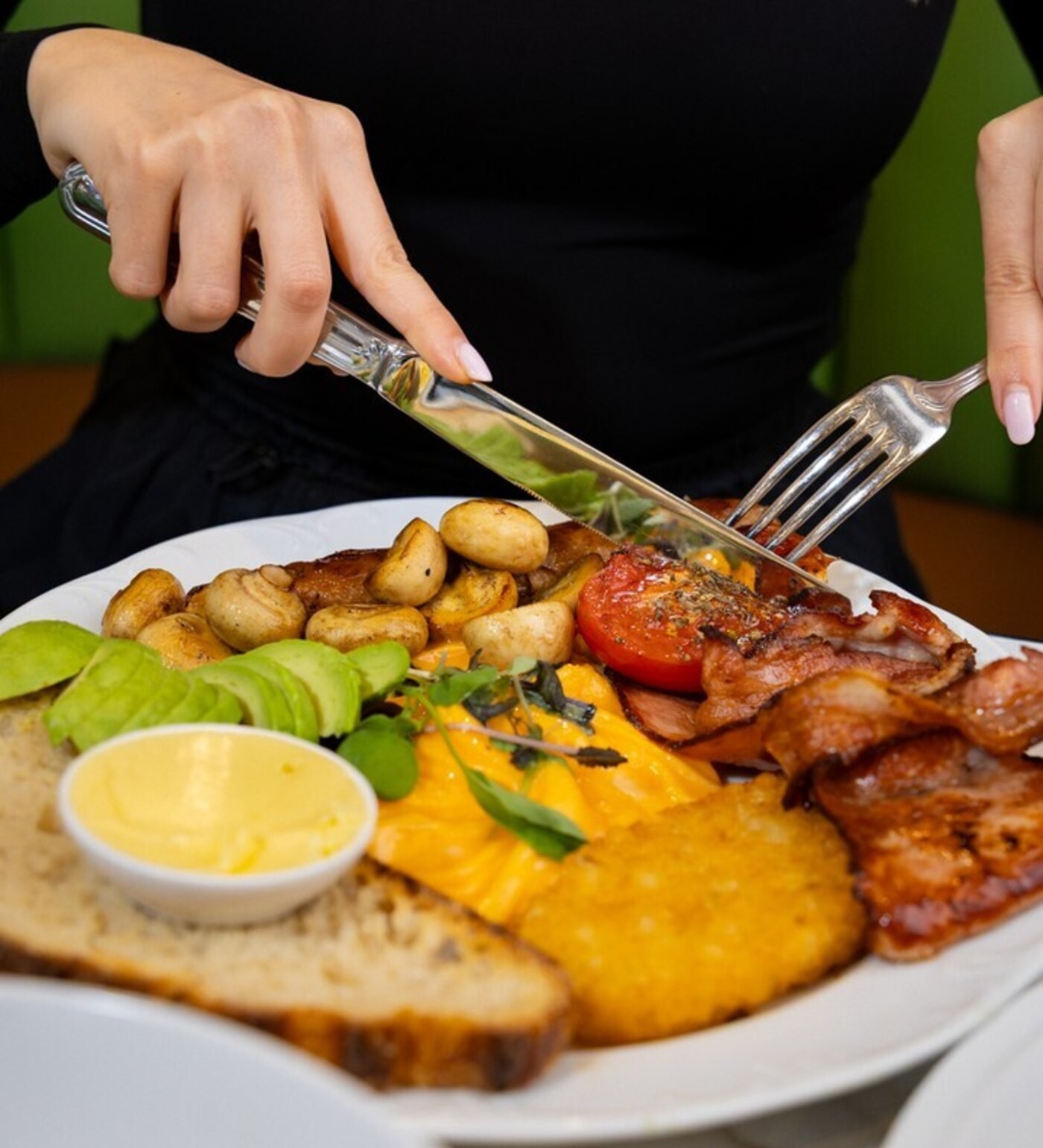 Tropicana big breakfast on the table
